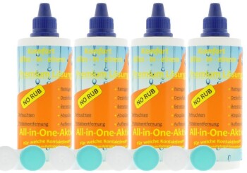 feel free Premium All-In-One Kontaktlinsen Pflegemittel (4x 360ml) (4 Behälter)