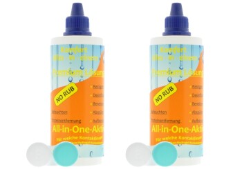 feel free Premium All-In-One Kontaktlinsen Pflegemittel (2x 360ml) (2 Behälter)