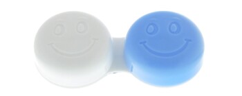 Kontaktlinsenbehälter Smiley blau