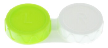Kontaktlinsenbehälter weiß grün