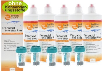 feel free Peroxid one step Plus Kontaktlinsen Pflegemittel (5x 360ml)