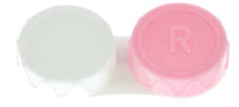 Kontaktlinsenbehälter weiß rosa