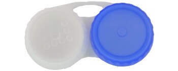 Kontaktlinsenbehälter weiß blau Renu