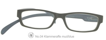 Lesebrille No.04 Klammeraffe mud/blue
