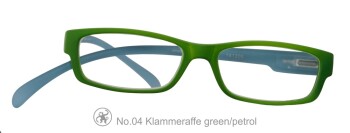 Lesebrille No.04 Klammeraffe green/petrol