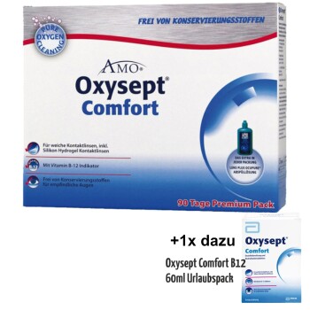 Oxysept Comfort B12 (3x 300ml +60ml) Premium 90+ Tage