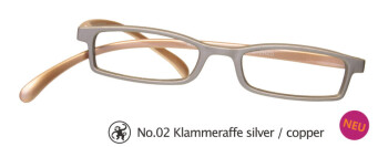 Lesebrille No.02 Klammeraffe _ silver-copper