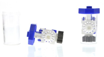 Kontaktlinsen Aufbewahrungsbehälter stehend mit Katalysator blau Aosept Plus