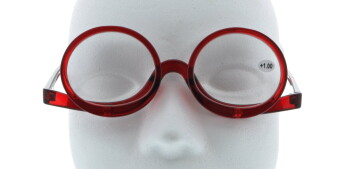 Schminkbrille / Hilfe Make-Up rot mit 2 beweglichen Gläsern mit Stärken