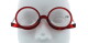 Schminkbrille / Hilfe Make-Up rot mit 2 beweglichen Gl&auml;sern mit St&auml;rken