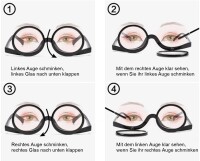 Schminkbrille / Hilfe Make-Up schwarz mit 2 beweglichen Gl&auml;sern mit St&auml;rken
