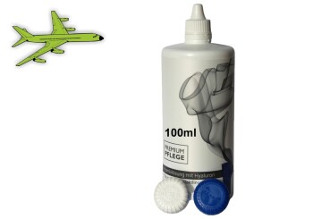 Premium Pflege - Kombilösung mit Hyaluron (100ml) Flightpack Kontaktlinsen