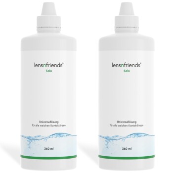 lensnfriends Solo - Kombilösung mit Pro Vitamin B5 (2x 360ml) früher COOL