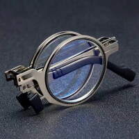 Klapp-Falt-Lesebrille rund Blaulicht-Schutzbrille mit Etui