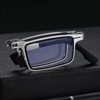 Klapp-Falt-Lesebrille eckig Blaulicht-Schutzbrille mit Etui +1,50